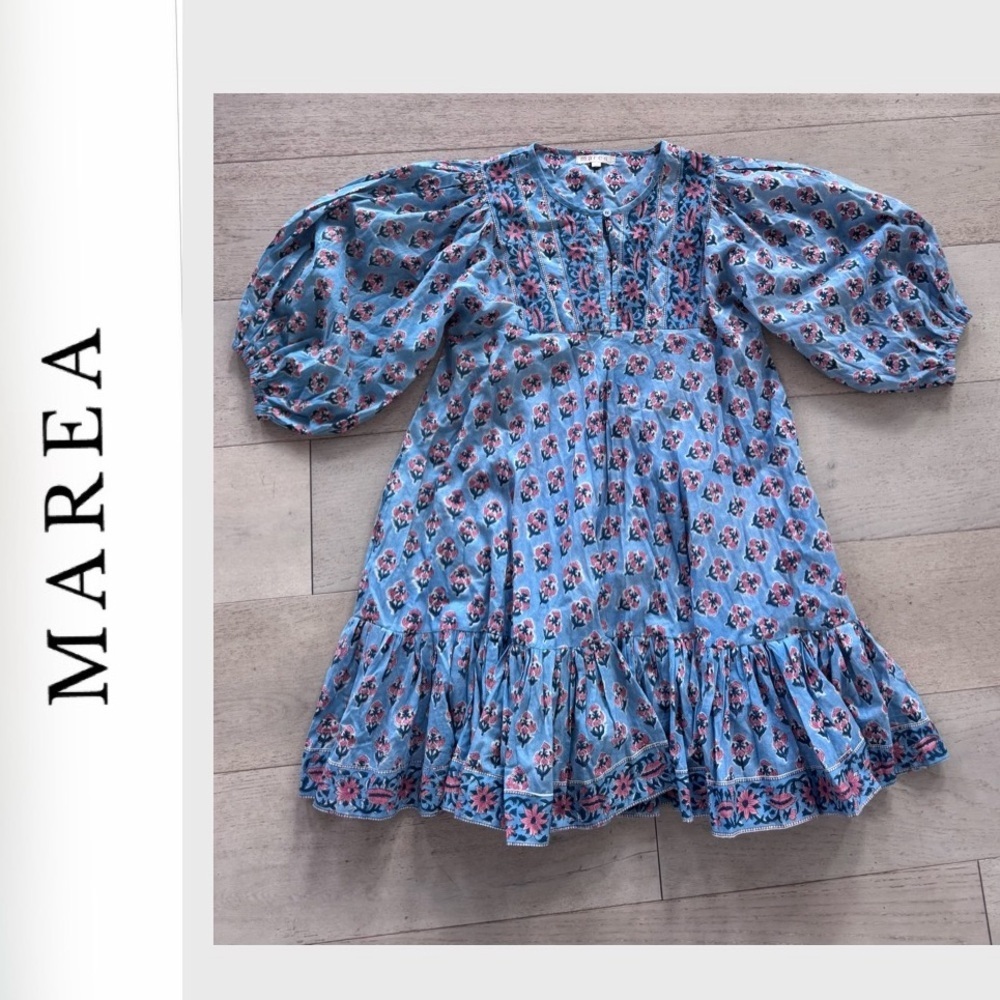Marea mini house dress size 1 small ( Us 2-4) flowy balloon sleeves